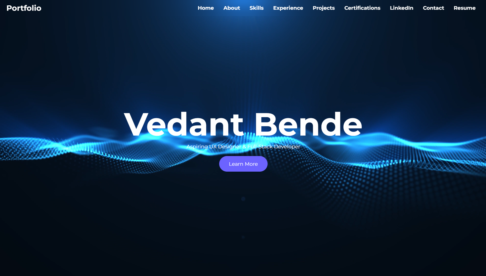 Portfolio Website Screenshot